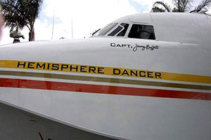 Aircraft body with an inscription: Hemisphere dancer